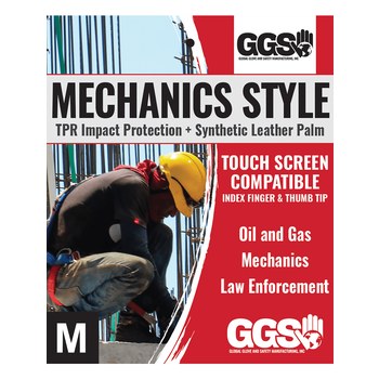Global Glove Gray Large Mechanic's Gloves - Reinforced Thumb - SG6600-9(L)