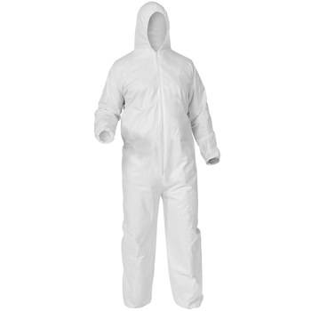 Picture of Ansell KleenGuard A35 White Large Microporous Film Laminate Disposable General Purpose & Work Coveralls (Main product image)