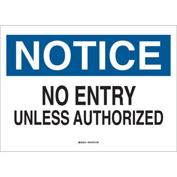 Picture of Brady B-401 High Impact Polystyrene Rectangle White English Restricted Area Sign part number 22158 (Main product image)