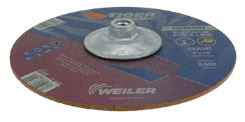 Weiler Tiger Ceramic Depressed-Center Grinding Wheel 68391 - 9 in - Ceramic - 30 - T
