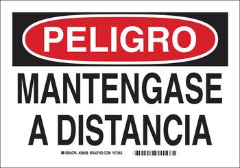 Picture of Brady B-851 High Impact Polystyrene Rectangle White Spanish Equipment Safety Sign part number 38658 (Main product image)