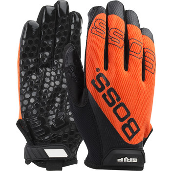 Picture of PIP Boss 120-MG1240T Hi-Vis Orange Small Grain Pigskin Synthetic Leather Mechanic's Gloves (Main product image)
