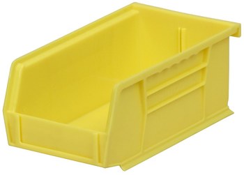 Picture of Akro-Mils 30220 Akrobin 10 lb Yellow Industrial Grade Polymer Hanging / Stacking Storage Bin (Main product image)