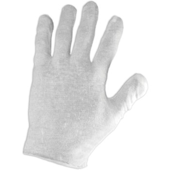 Global Glove White Cotton/Polyester Knit Inspection Glove - L100PC