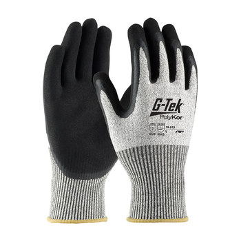 Picture of PIP G-Tek PolyKor 16-815 Black/White Large Glass/HPPE Cut-Resistant Gloves (Main product image)