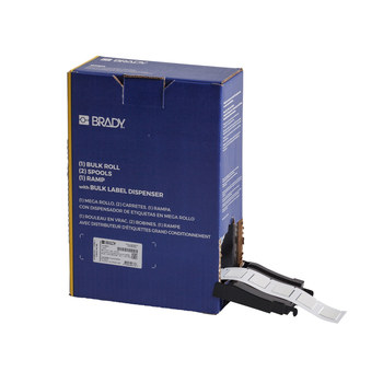 Picture of Brady PermaSleeve White Polyolefin Thermal Transfer BM-500-1-312 Heat Shrink Wire & Cable Labels (Main product image)