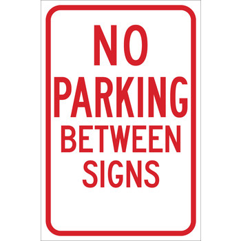 Picture of Brady B-959 Aluminum Rectangle White English Parking Restriction, Permission & Information Sign part number 115516 (Main product image)