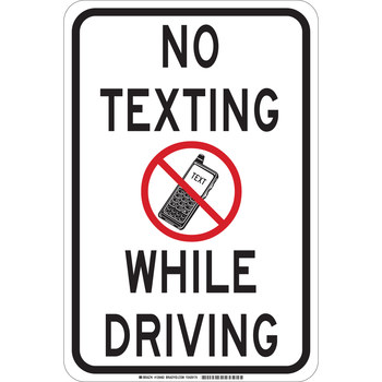 Picture of Brady B-302 Polyester Rectangle White English Stop Signs, Traffic Control Signs & Banners Sign part number 129482 (Main product image)