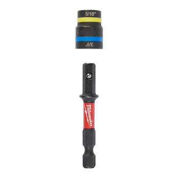 Milwaukee SHOCKWAVE Impact Duty QUIK-CLEAR 3/8 in, 5/16 in 49-66-4743 2-in-1 Nut Driver - 2.513 in - 63350