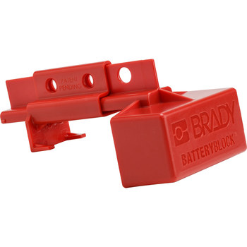 Brady 175A to 350A Red Electrical Plug Lockout 150841 - 3.15 in Width - 5.25 in Height - 754473-62378