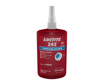 Loctite 243 Blue Threadlocker IDH:1329505, Medium Strength, 250 ml Bottle