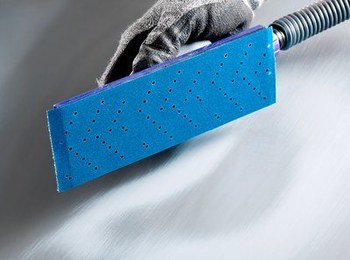 3M Hookit Blue Abrasive Ceramic Aluminum Oxide Sanding Sheet Roll - 80 Grit - Hook & Loop Attachment - 2.75 in Width x 13 yd Length - 36187
