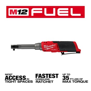 Milwaukee M12 FUEL Ratchet 2569-20 - M12 REDLITHIUM Battery - 420 in/lb Max