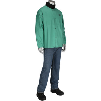 Picture of West Chester IRONTEX Green 4XL Cotton Flame Retardant Jacket (Main product image)
