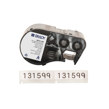 Picture of Brady ToughBond Black on White Polyester Thermal Transfer M4-61-483 High Adhesion General Identification Labels (Main product image)