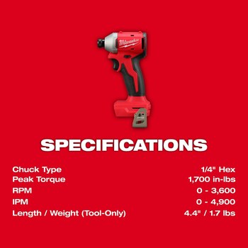 Milwaukee M18 Lithium Battery Impact Driver - 3650-20