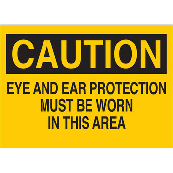Picture of Brady B-120 Fiberglass Reinforced Polyester Rectangle Yellow English PPE Sign part number 76070 (Main product image)