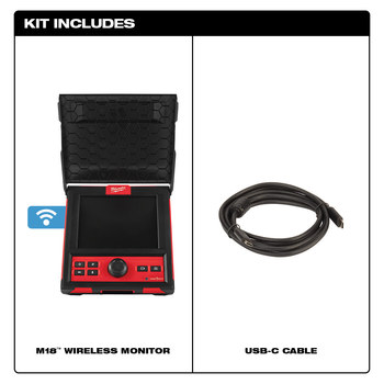 Milwaukee M18 Red/Black Wireless Monitor - 6.1 in Length - 9.4 in Wide - 2971-20