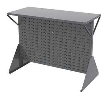 Picture of Akro-Mils 30656GYASSTR Akrobin 500 lb Red Gray Powder Coated Cold Rolled Steel 16 ga Single Sided Louvered Floor Rack (Main product image)