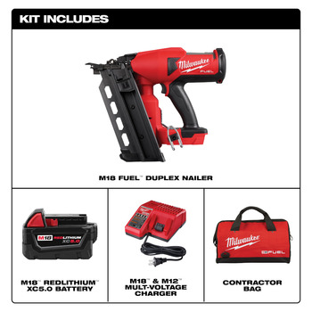 Milwaukee M18 FUEL Duplex Nailer Kit 2844-21