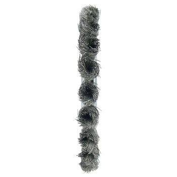 Weiler Wolverine 36227 Wheel Brush - 6 in Dia - Knotted - Standard Twist Steel Bristle