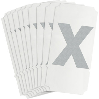 Picture of Brady Quik-Lite White Reflective Outdoor 9706-X Letter Label (Main product image)
