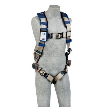 Picture of DBI-SALA ExoFit STRATA Grey, Blue 2XL Vest-Style Shoulder, Back, Leg Padding Body Harness (Main product image)