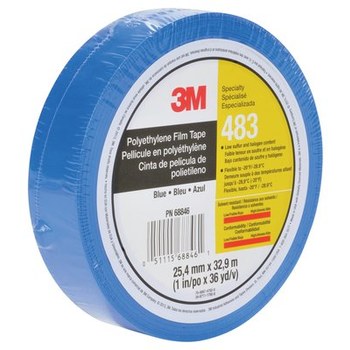 3M 483 Blue Aerospace Tape - 1 in Width x 36 yd Length - 5 mil Thick - 68846