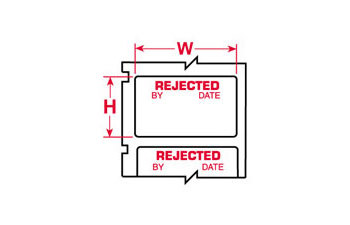 Picture of Brady Red on White Vinyl Thermal Transfer CLWO-317-1 Die-Cut Thermal Transfer Printer Label Roll (Main product image)