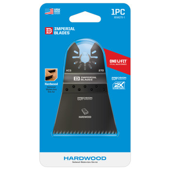 Milwaukee One Fit End Cut Oscillating Japanese Hardwood Blade IBOA270-1 - 2.5 in Width x 0.025 in Thick - High Carbon Steel