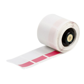 Picture of Brady Clear / Red Self-Extinguishing, Self-Laminating Vinyl Thermal Transfer PTL-31-427-RD Die-Cut Thermal Transfer Printer Label Roll (Main product image)