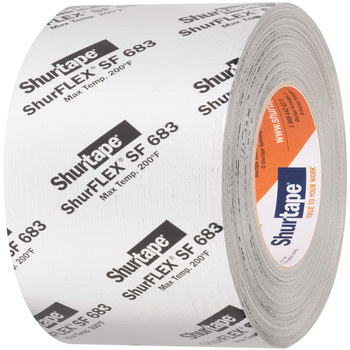 Shurtape ShurFLEX SF 683 Silver Duct Tape - 72 mm Width x 55 m Length - 10 mil Thick - SHURTAPE 208574
