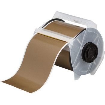 Picture of Brady Gold Indoor / Outdoor Vinyl Thermal Transfer 113139 Continuous Thermal Transfer Printer Label Roll (Main product image)
