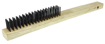 Weiler Vortec Pro Steel Hand Wire Brush - 1.85 in Width x 12.95 in Length - 0.012 in Bristle Diameter - 25201