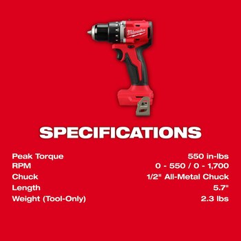 Milwaukee M18 Lithium Battery Drill Driver - 3601-20