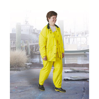 Picture of Dunlop Polytex 75052 Yellow XL Nylon/Polyurethane Rain Overalls (Main product image)