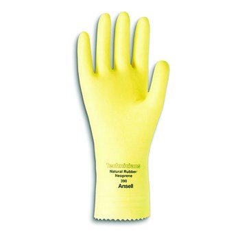 Picture of Ansell Technicians 390 Off-White 8 Latex/Neoprene Unsupported Chemical-Resistant Gloves (Main product image)