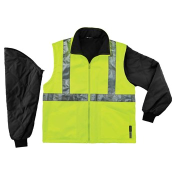 Ergodyne Glowear Cold Condition Jacket 8385 24384 - Size Large - High-Visibility Lime