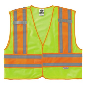 Ergodyne Glowear High-Visibility Vest 8245PSV 23393 - Size Small/Medium - High-Visibility Lime