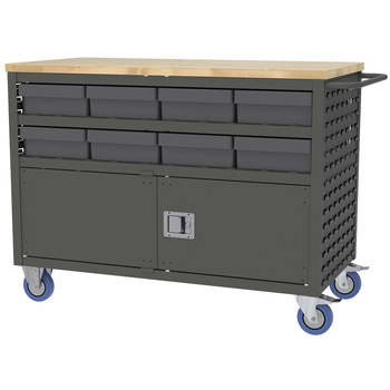 Picture of Akro-Mils MA4824CLD3GRY 800 lbs Charcoal Powder Coated Steel Hardwood 16 ga Louvered Shelf Cart (Main product image)