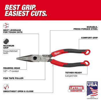 Milwaukee MT555 Pliers - Steel - 8 in - 59552