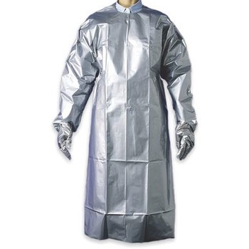 Picture of North Silver Shield SSCA Silver Large Polyethylene Chemical-Resistant Apron (Main product image)