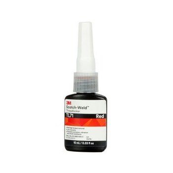3M Scotch-Weld TL71 Red Threadlocker 62612 - High Strength - 0.33 fl oz Bottle
