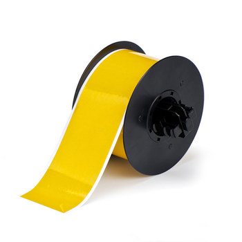 Picture of Brady Yellow Reflective Indoor / Outdoor Thermal Transfer B30C-2250-584-YL Continuous Thermal Transfer Printer Label Roll (Main product image)