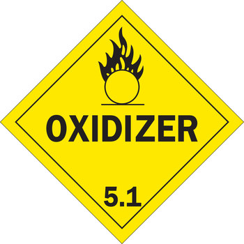 Picture of Brady B-120 Fiberglass Reinforced Polyester Square Yellow English Truck Placards Sign part number 63428 (Main product image)