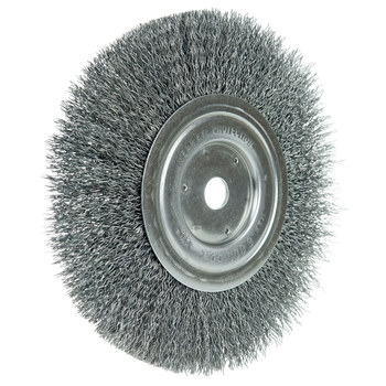 Weiler Vortec Pro 02335 Wheel Brush - 7 in Dia - Crimped Steel Bristle
