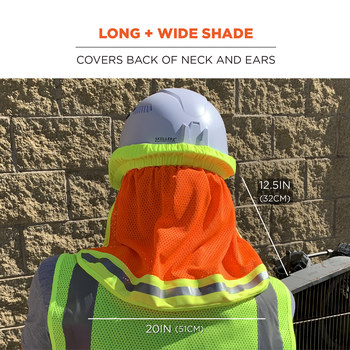 Ergodyne GloWear 8005 Lime Polyester Neck Shade - Outer Cap/Hat - 720476-29053