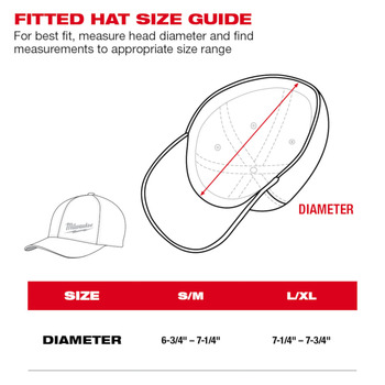 Milwaukee WORKSKIN Dark Gray Large/XL Polyester Performance Fitted Hat - 045242-74708