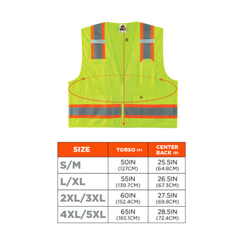 Ergodyne Glowear High-Visibility Vest 8248Z 24075 - Size Large/XL - High-Visibility Lime
