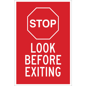 Picture of Brady B-555 Aluminum Rectangle English Stop Signs, Traffic Control Signs & Banners Sign part number 124446 (Main product image)
